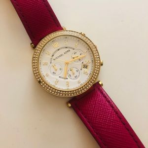 Pink and gold Michael Kors watch